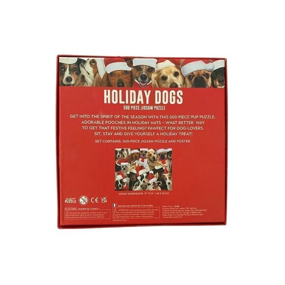 Professor puzzle, holiday dog, 500 piece jigsaw puzzle ￼ 19 x 14 - Picture 3 of 4